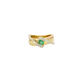 Bague Vintage en Trois Tons...