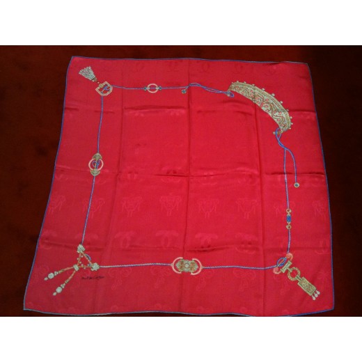 Foulard Cartier Must en soie  rose