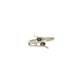 Bague Vintage en Or Saphirs...