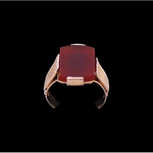 Bague ancienne en or et pâte de verre
