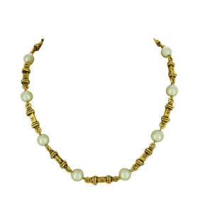 Bijou Fantaisie Vintage - Collier Doré, Longueur 19-20cm, Plaqué Or, Pour Fille