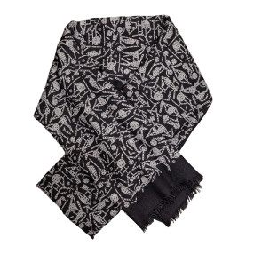 Echarpe Hermes frangé et...