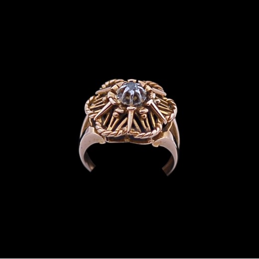 Bague ancienne en or et diamant 
