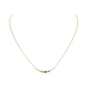 Collier Centre Vintage Saphir