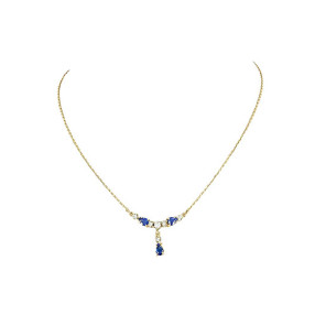 Collier Centre Saphirs et...