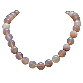 Collier moderne en agate grise