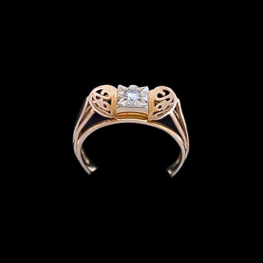 Bague ancienne en or et diamant