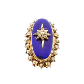 Bague XIX ème émail et...