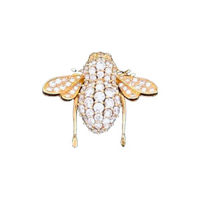 Broche Sabbadini Abeille diamants
