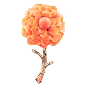 Broche Fleur XIX ème or et...