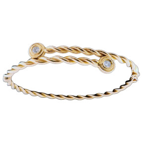 Bracelet Demi Jonc en Or et...
