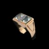 Bague ancienne en or, diamants et quartz