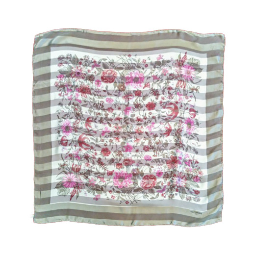 Foulard Ted Lapidus Fleurs en soie