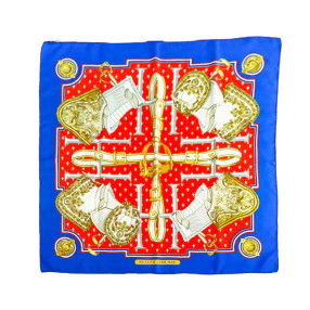 Carré Hermès Selles à Housse en soie