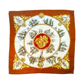 Carré Hermès Silhouettes navales en soie