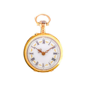 Montre de col ancienne en or et diamants