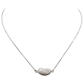 Collier Haricot réversible diamants et saphirs