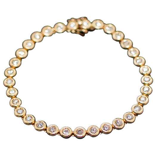 Bracelet ligne en or et diamants