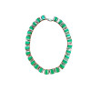 Collier en argent et turquoise verte