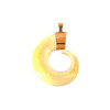 Pendentif en os de phacochère et or jaune