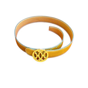 Ceinture Hermès en cuir camel