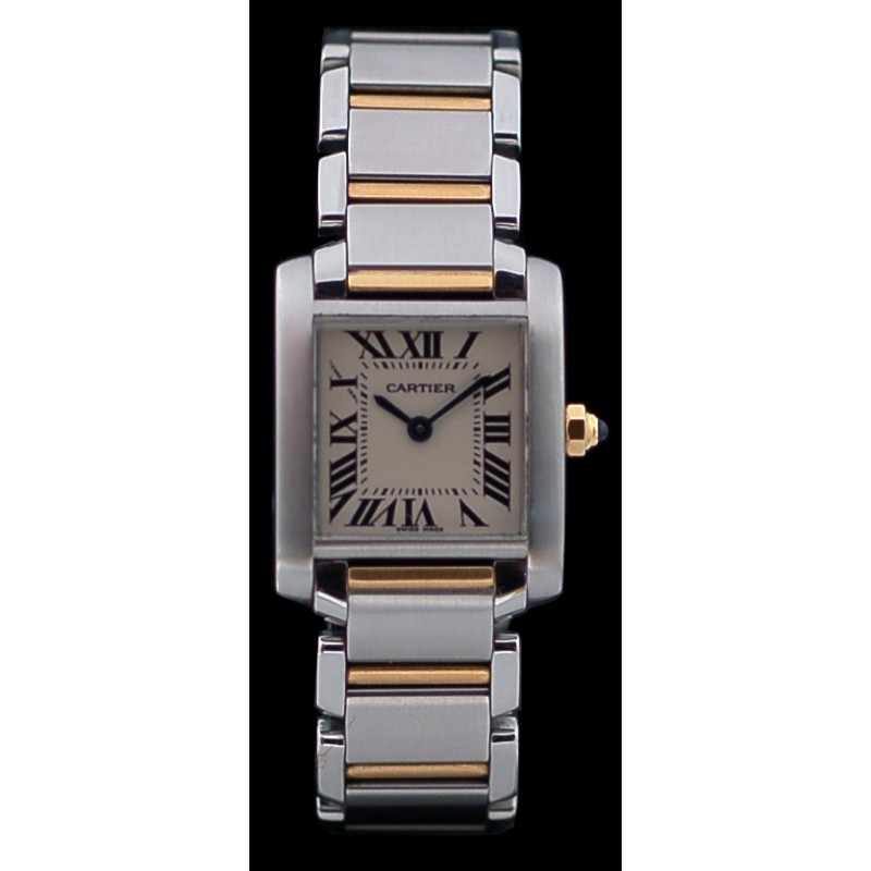 Montre Cartier Tank Fran aise en or et acier