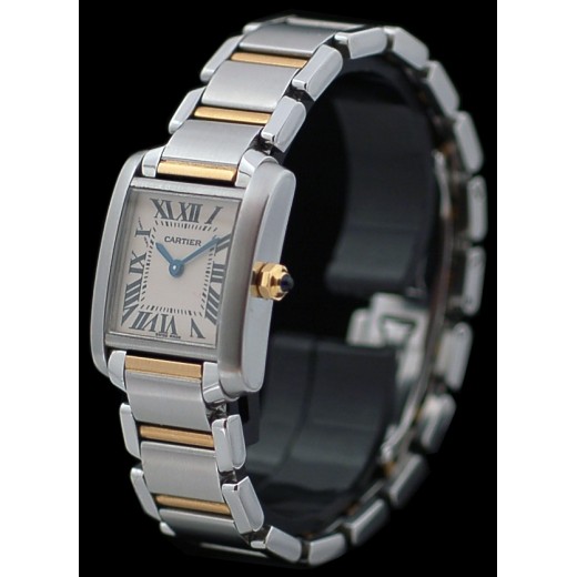 Montre Cartier Tank Française en or et acier
