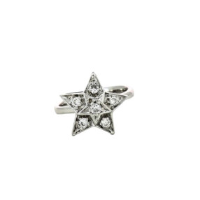 Bague Etoile en or blanc...