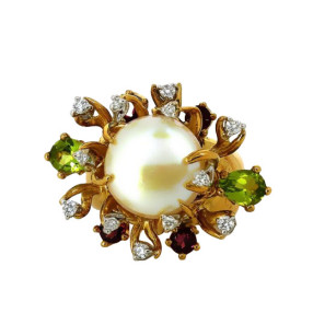 Bague de Créateur Fleur en...