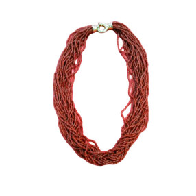 Collier multirang en corail