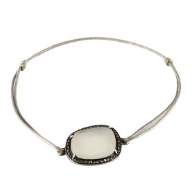 Bracelet en argent, quartz...