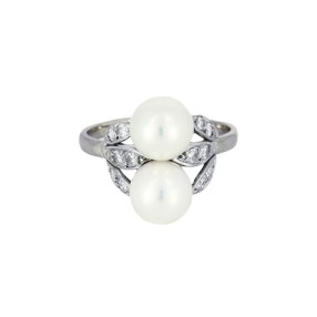 Bague perles de culture et...