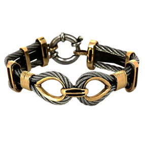 Bracelet Câble en or jaune,...