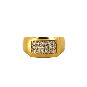 Bague en or jaune avec un...