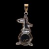 Pendentif moderne lapin en or, rubis et saphir