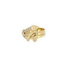 Bague vintage serpent diamants