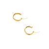 Boucles d'oreilles créoles torsadées en or