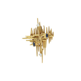 Pendentif moderne en or,...