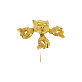 Broche Chat au Trois...
