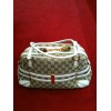 Sac Gucci en tissu et cuir blanc 