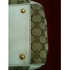 Sac Gucci en tissu et cuir blanc 