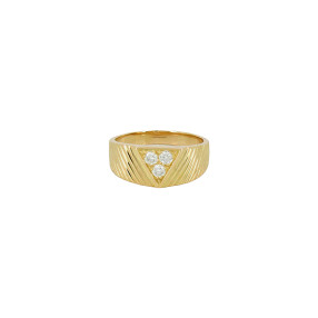 Bague Chevalière Or et...