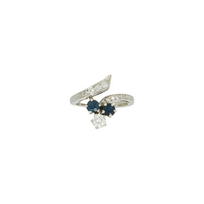 Bague Ruban en Or Blanc...