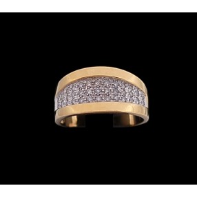 Bague moderne en or et diamants