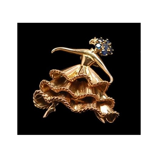 Broche Danseuse Saphirs