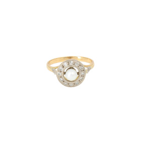 Bague Ancienne Perle  et...