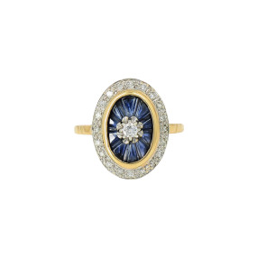 Bague Marquise en Deux Ors...