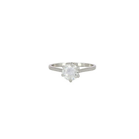 Bague Solitaire en Or Blanc...