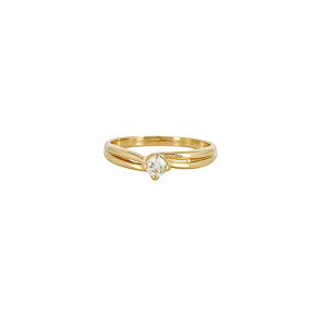 Bague Solitaire en Or et...