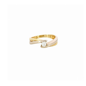 Bague Solitaire en Deux...